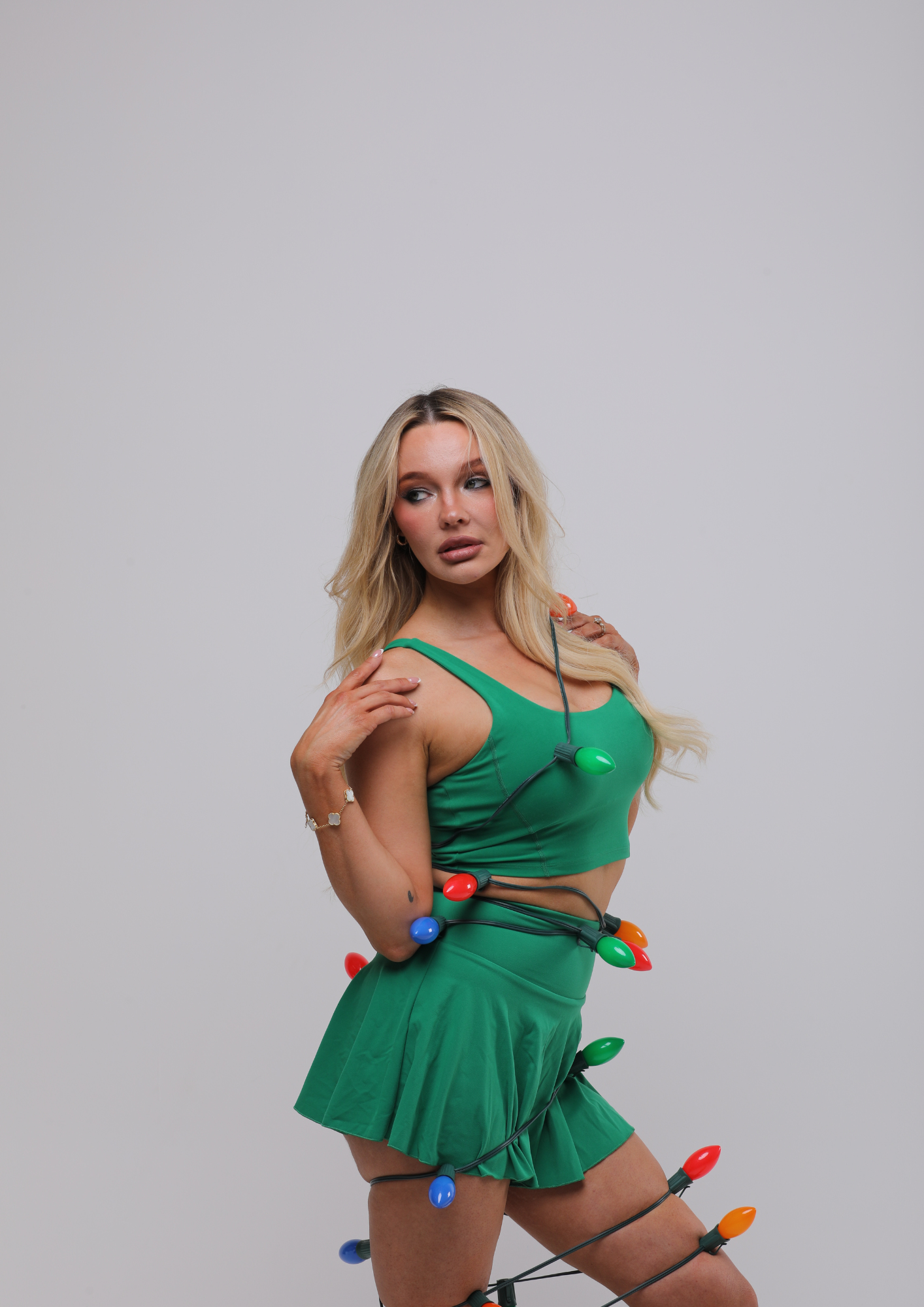 Essential Crop Bra Calamansi Green