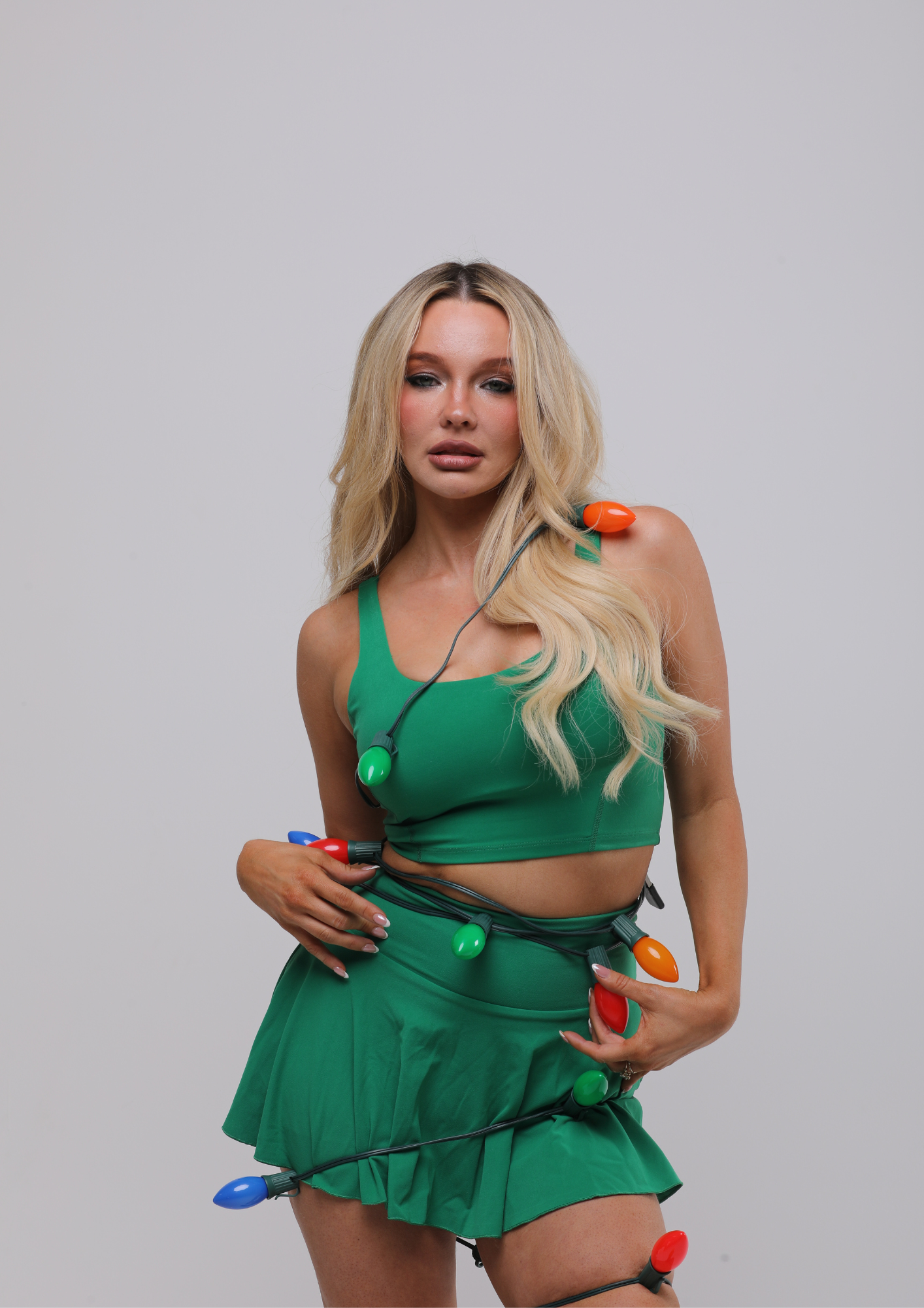 Essential Crop Bra Calamansi Green