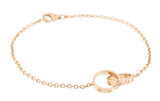 Catier 18K Pink Gold Interlocking LOVE Bracelet | Loved Again