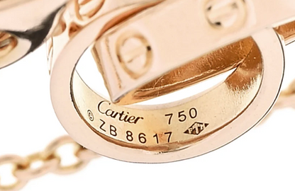 Catier 18K Pink Gold Interlocking LOVE Bracelet | Loved Again