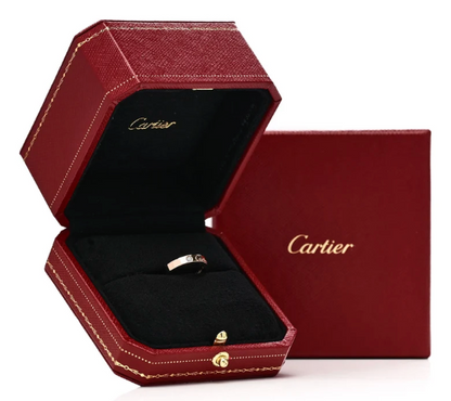Cartier 18K Pink Gold Diamond 3mm C De Cartier Wedding Band Ring 46 3.75 | Loved Again