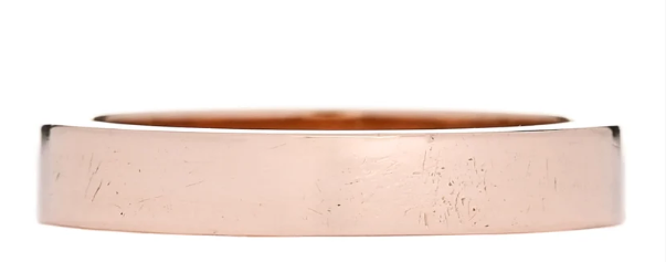 Cartier 18K Pink Gold Diamond 3mm C De Cartier Wedding Band Ring 46 3.75 | Loved Again