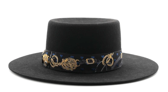 Hermes Rabbit Felt Dakota Love Hat 59 Black
