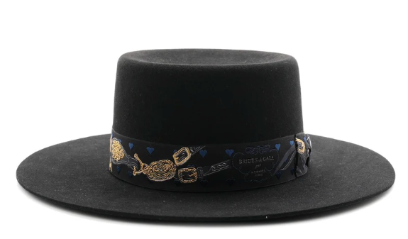 Hermes Rabbit Felt Dakota Love Hat 59 Black